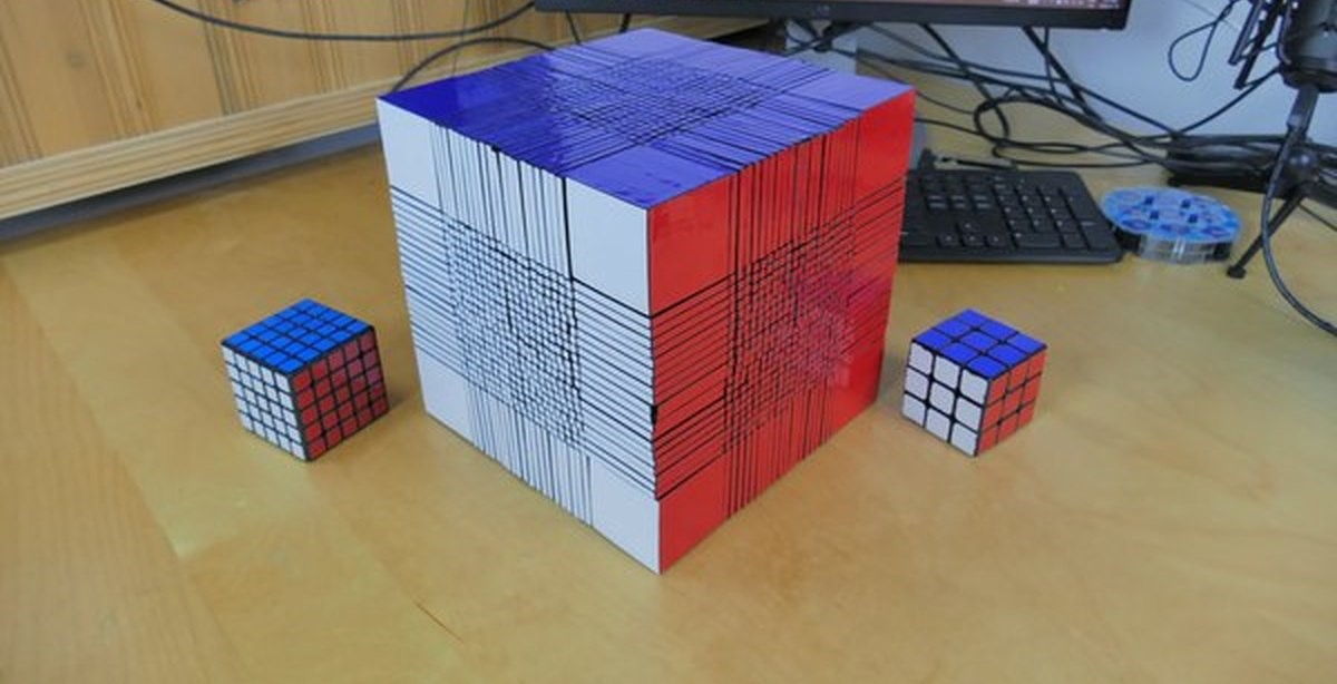 Самодельный кубик 22х22, сделанный пользователем corenpuzzle